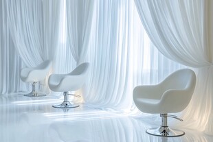 简约白色时尚室内休闲空间