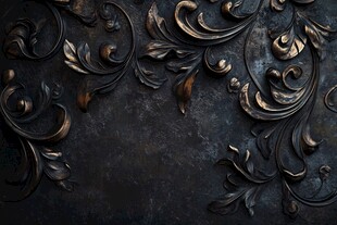 复古金属雕花装饰背景