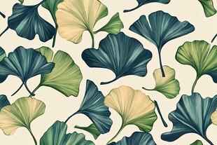 银杏叶图案 清新自然风