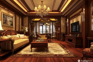 欧式豪华客厅室内设计图