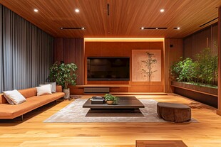日式风格温馨客厅空间