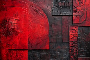 红黑抽象纹理艺术背景图
