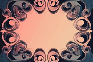 梦幻渐变花纹装饰边框