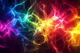 炫彩光影交织抽象图案