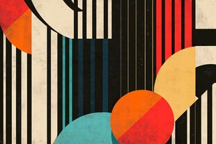 几何线条构成的抽象艺术图案