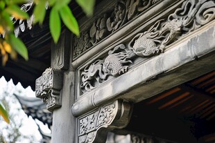 中式建筑木雕精美细节