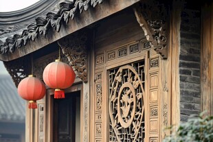 古宅红灯笼 尽显中式韵味