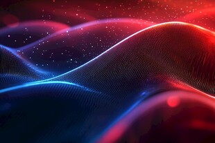 炫彩流动线条科幻背景图