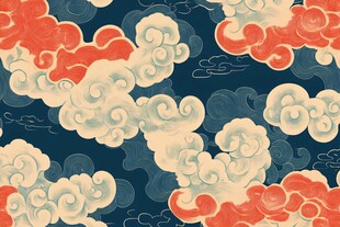 中式古典云纹图案设计