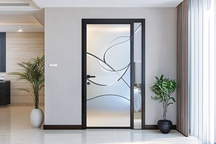 简约时尚室内玻璃隔断门