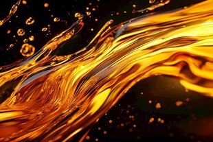 金色液体飞溅动感画面