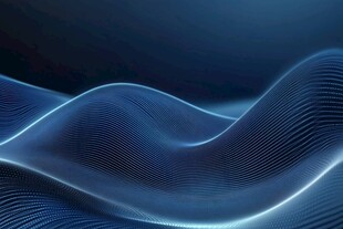 蓝色科技感波浪线条背景