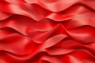 红色丝绸波浪纹理背景