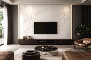 现代简约风客厅电视墙设计