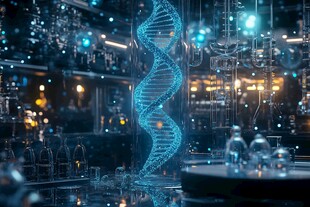 科技实验室中的DNA可视化