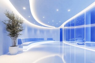 未来感科技风室内休息空间