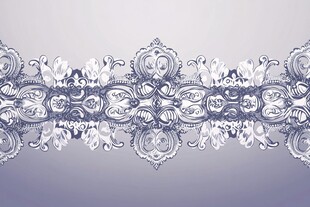 蓝白精致花纹边框图案