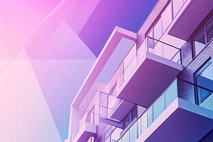 梦幻色彩现代建筑外观