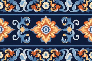 中式古典花卉图案纹饰