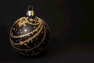 黑金圣诞球装饰