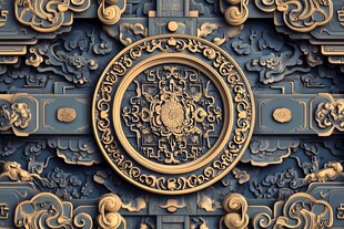 中式浮雕装饰 古韵精美图案
