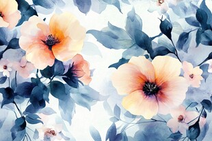 水彩花卉图案 清新柔美