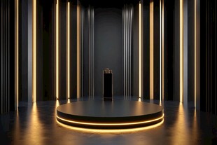 科技感黑金舞台展示空间