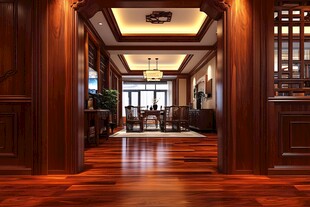 中式典雅客厅过道设计