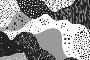 黑白波点抽象图案背景