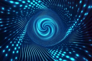 蓝色炫光螺旋动感背景图