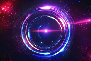 炫彩科技感光环背景图