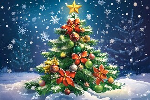 梦幻圣诞装饰圣诞树