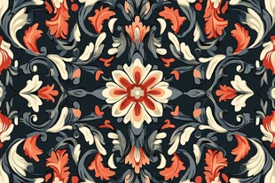复古花卉图案无缝背景