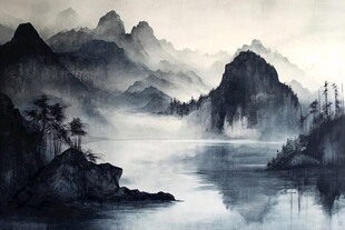 水墨山水意境图