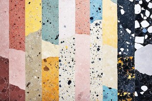 多彩水磨石图案纹理展示