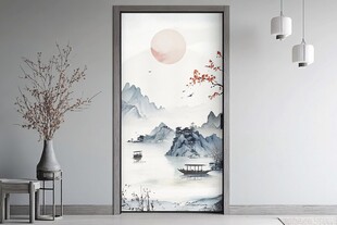 中式山水门饰 诗意空间