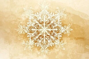 金色雪花花纹背景图案
