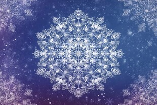 梦幻雪花背景图