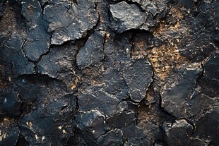 干裂的黑色地面纹理
