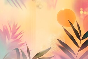 梦幻热带风光 阳光与绿植