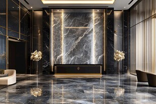 豪华大理石风格大堂设计