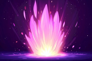 梦幻紫色能量爆发特效