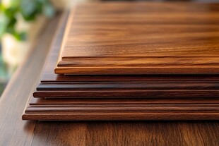 多层实木地板样品展示