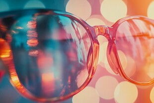 炫彩时尚眼镜特写