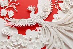 纸艺凤凰 绽放中式浪漫