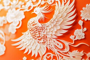 凤凰剪纸艺术精美画面