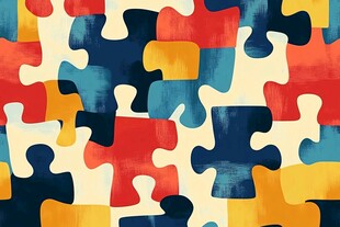 多彩拼图图案
