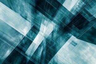 蓝调几何线条抽象背景图