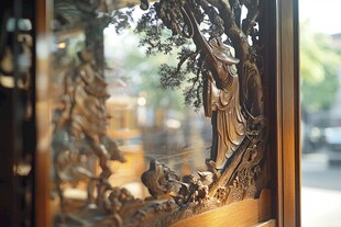 木雕艺术 精美人物雕刻细节