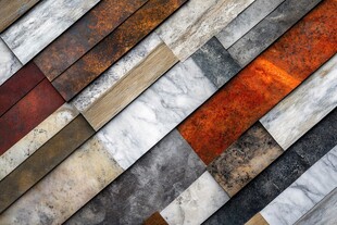 多样材质板材拼接展示